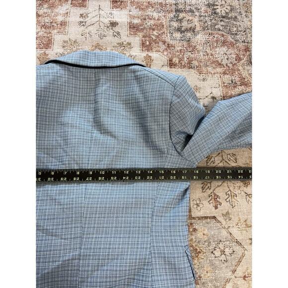Veronica Beard Dickey Diego Blazer Jacket Blue Plaid Double Breasted Size 6 - Picture 9 of 10